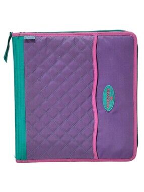 Vintage Mead Sassafras Trapper Keeper Planner 90’s Vaporwave Teal Pink Purple
